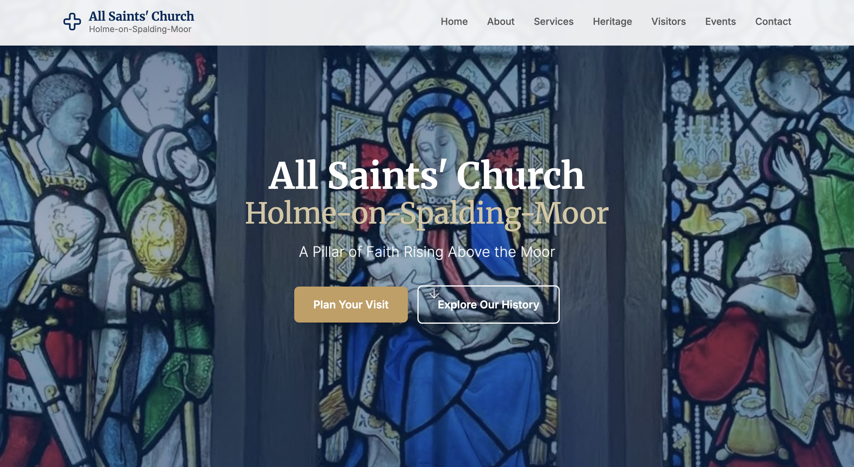 Screenshot of All Saints' Church website